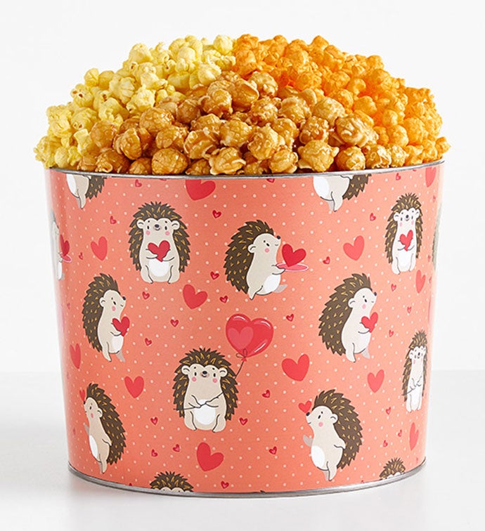 Hedge Hugs 2 Gallon 3 Flavor Popcorn Tin